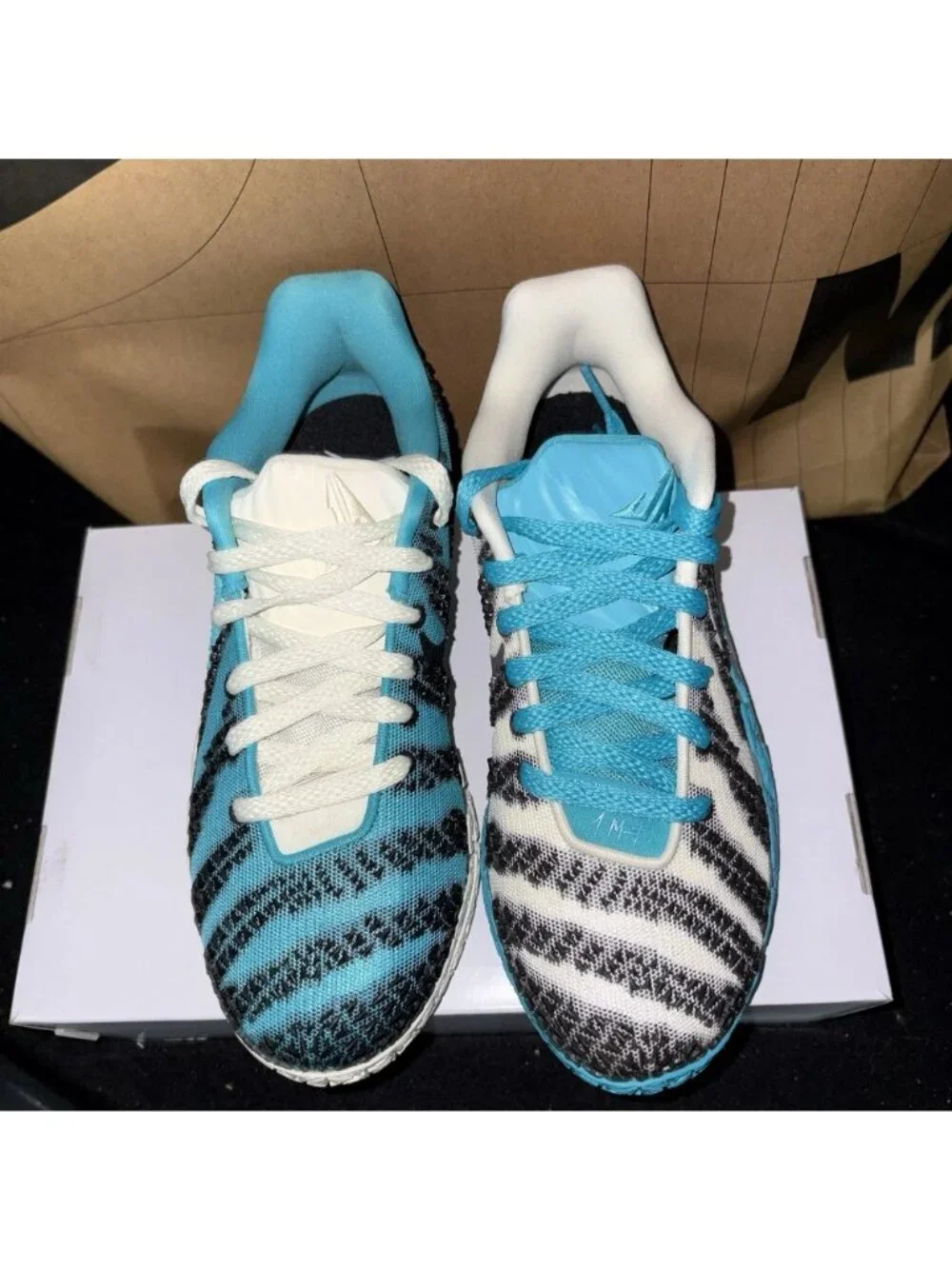 NEW Nike Ja 3 By You Mismatch Blue White IO7565-900 Men Size 7.5, Womens Size 9